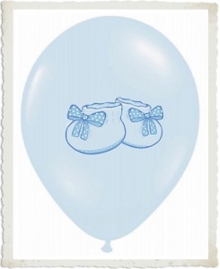 runder Latex-Luftballon zur Taufe